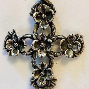 James Avery Huge Dogwood Cross Pendant ✞ 2½" Long